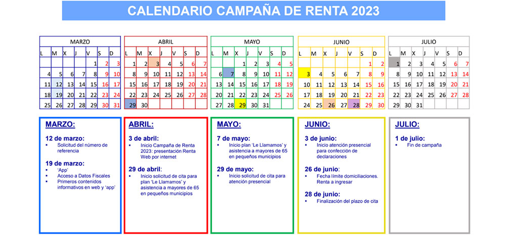 Calendario Renta 2023-2024.