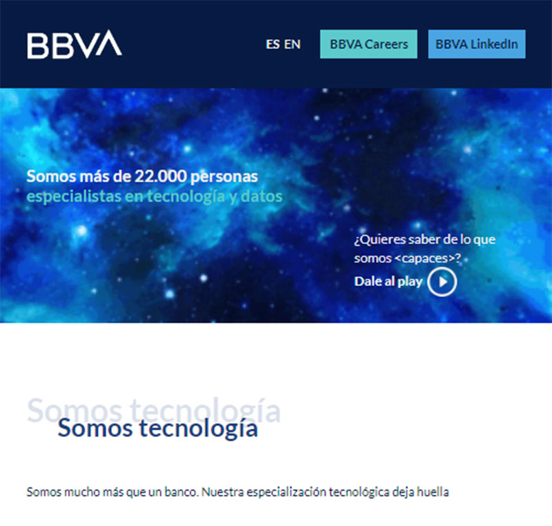Portal de empleo de BBVA