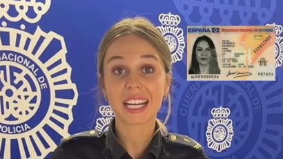 Aviso de la Policía Nacional al compartir el DNI.