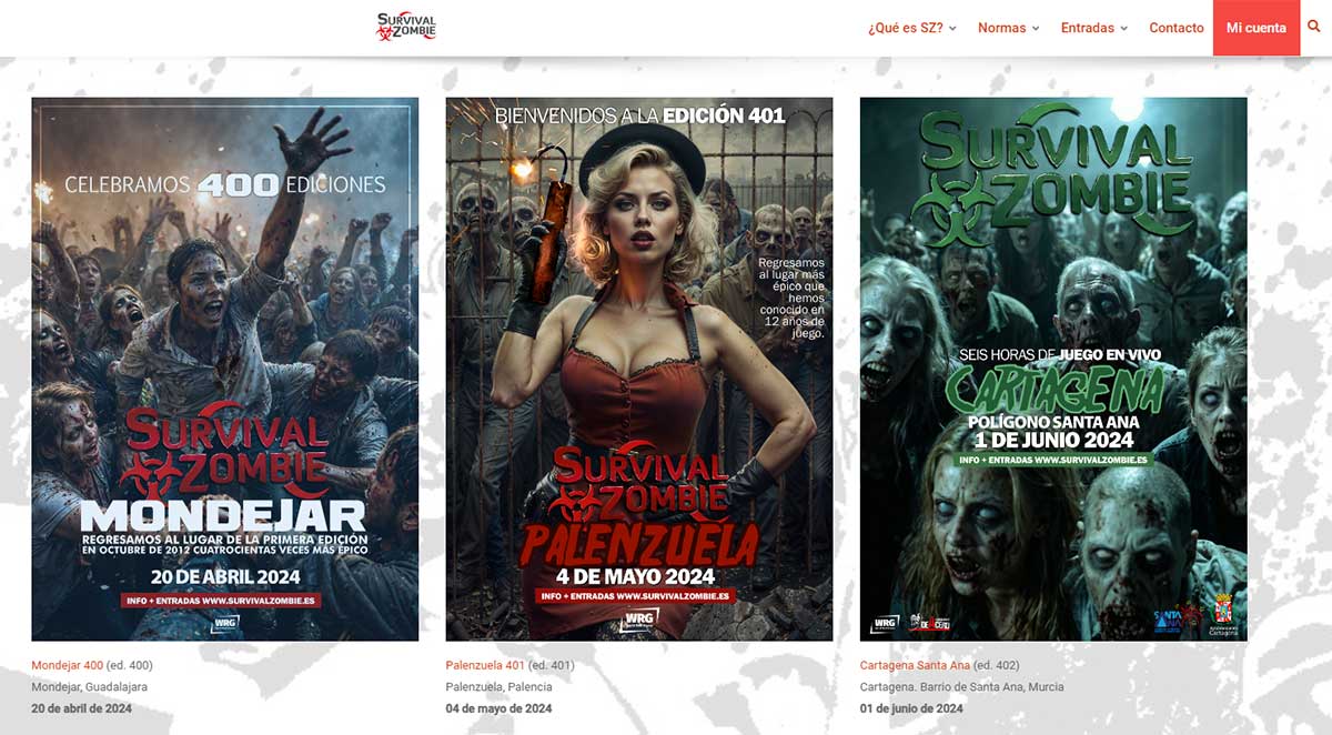 Eventos de Survival Zombie.