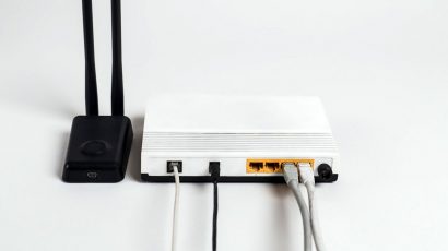 Router antiguo de conexión a internet ADSL.