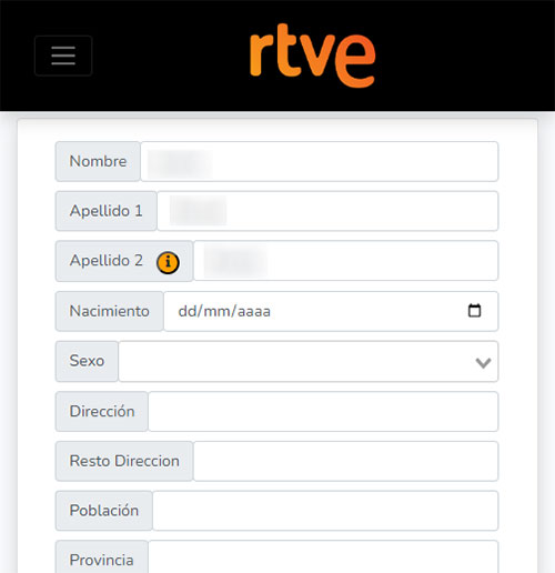 Formulario inscripción
