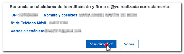 Justificante renuncia