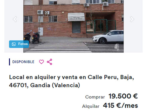 Alquiler de local en Haya por 415 euros al mes