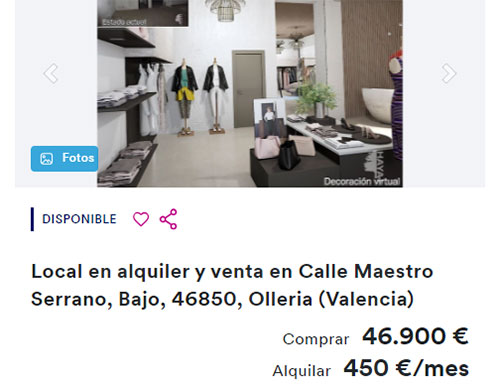 Alquiler de local en Haya por 450 euros al mes