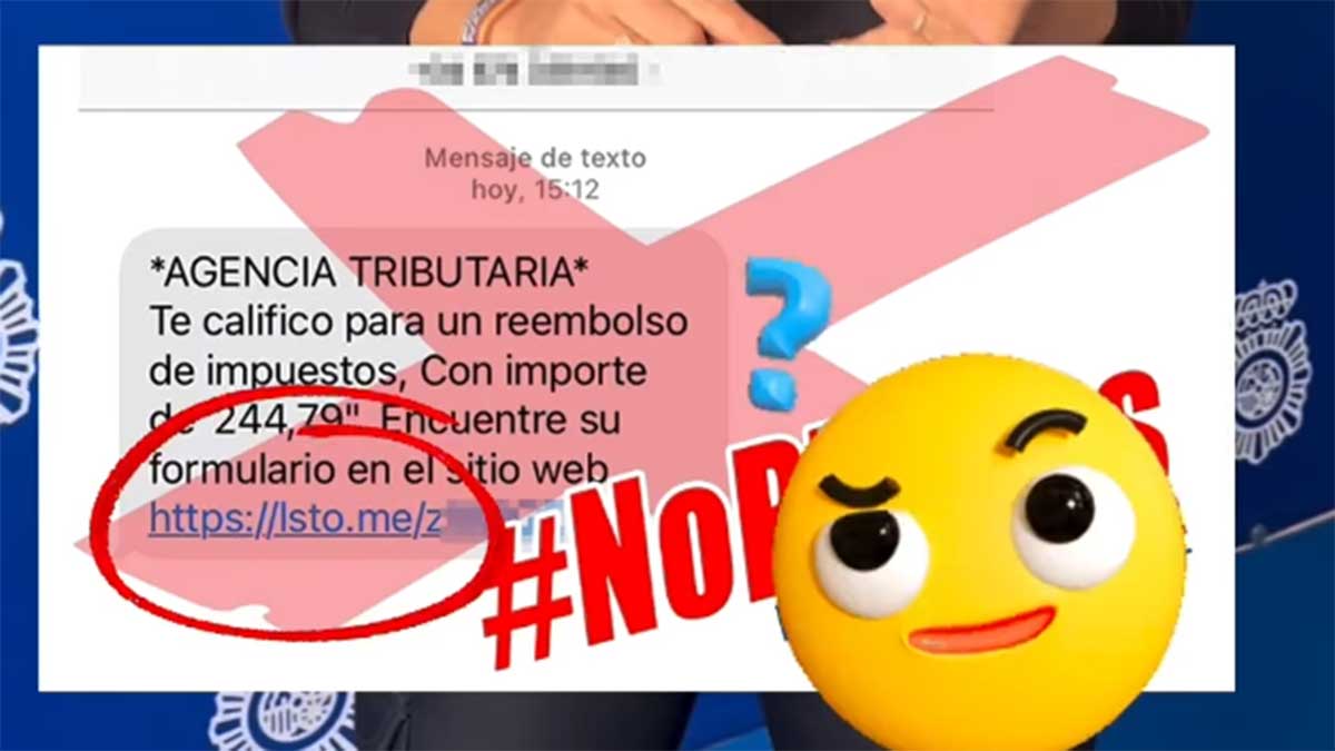 Mensaje de renta estafa