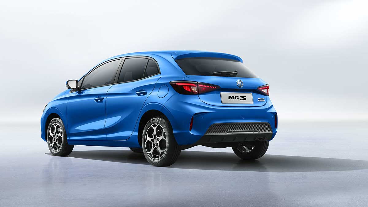 Parte trasera del MG3 en color azul.