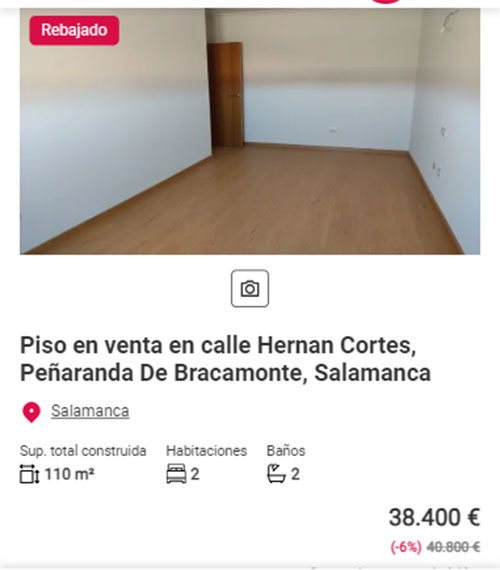 Piso en Aliseda rebajado por 38.400 euros