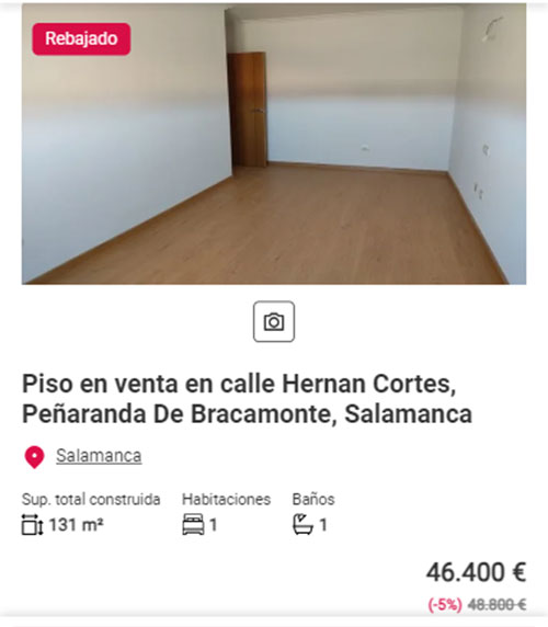 Piso en Aliseda rebajado por 46.400 euros