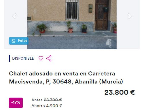 Piso de banco en Haya por 23.800 euros