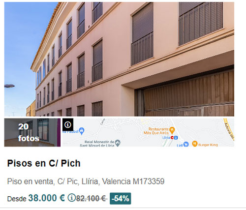 Piso a estrenar en Valencia por 38.000 euros