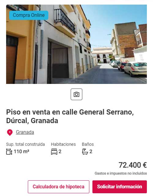 Piso con garaje y trastero por 72.000 euros