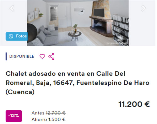 Piso a la venta en Haya por 11.200 euros