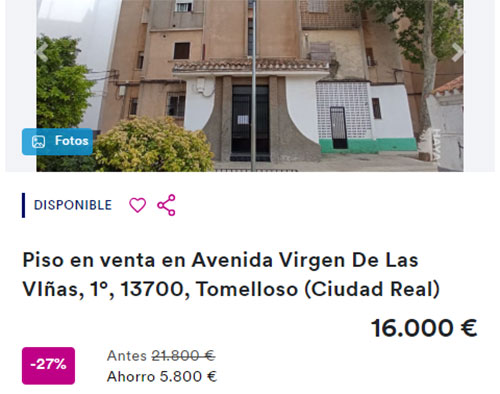 Piso a la venta en Haya por 16.000 euros