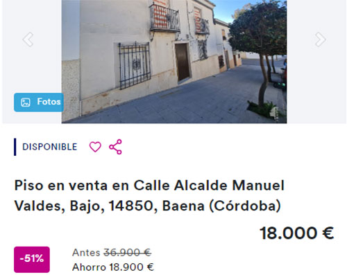 Piso a la venta en Haya por 18.000 euros