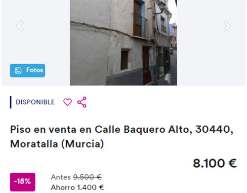 Piso a la venta en Haya por 8.100 euros