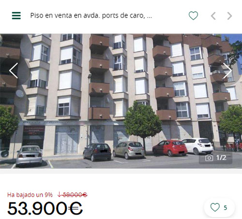 Piso para invertir de Servihabitat por 53.000 euros