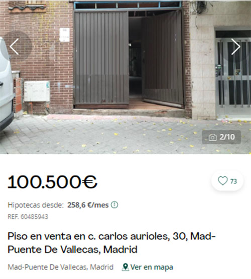 Piso en Madrid por 100.500 euros