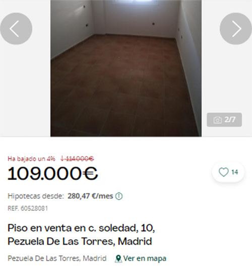 Piso en Madrid por 109.000 euros
