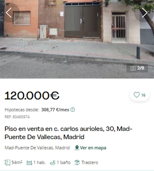 Piso en Madrid por 120.000 euros