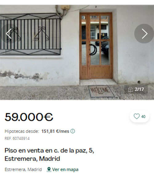 Piso en Madrid por 59.000 euros