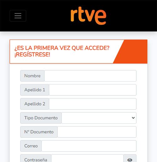 Formulario de la convocatoria