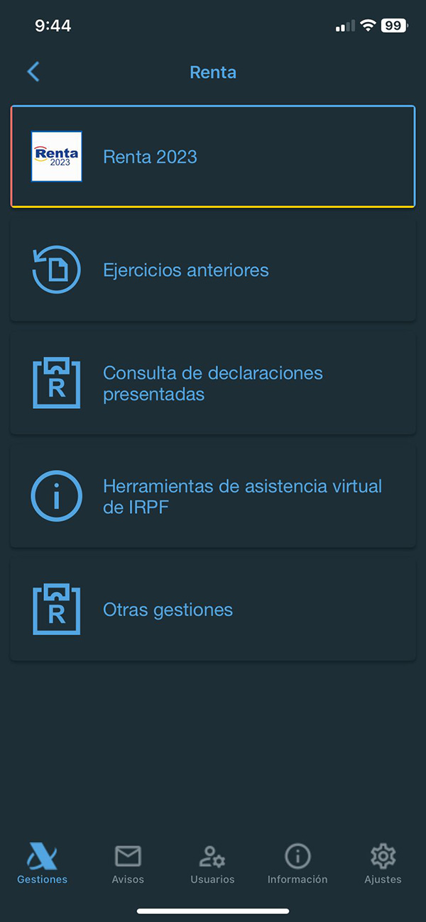 Renta 2023 app AEAT.