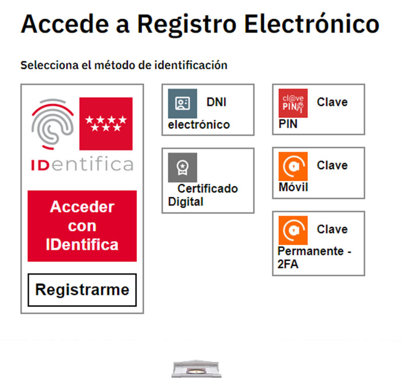 Vías para identificarse