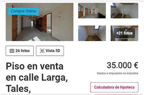 Piso en Castellón por 35.000 euros