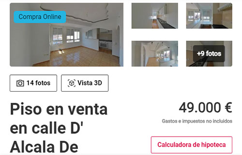Piso en Castellón por 49.000 euros