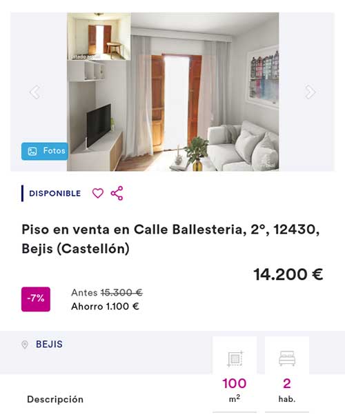 Piso en venta en Haya por 14.200 euros