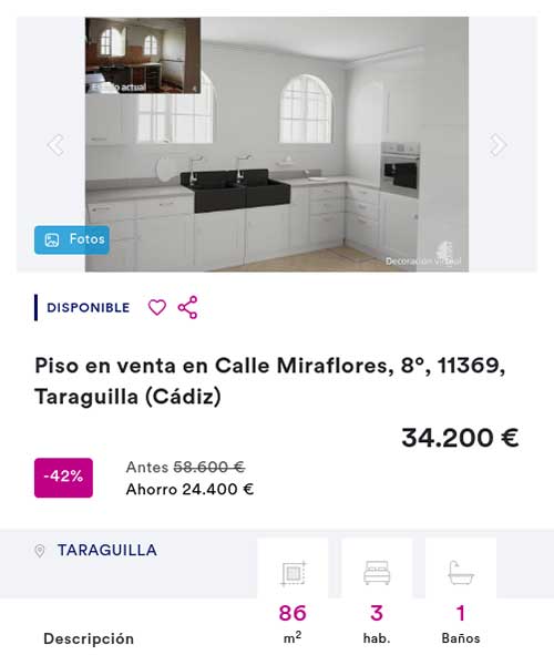 Piso en venta en Haya por 34.200 euros