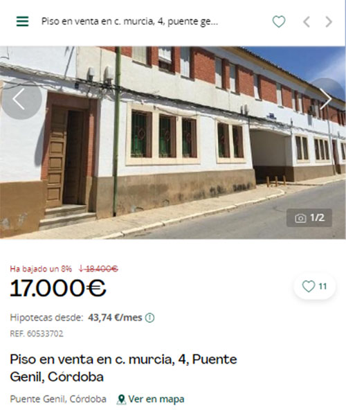 Piso con descuento en Servihabitat por 17.000 euros