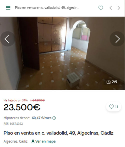 Piso con descuento en Servihabitat por 23.500 euros
