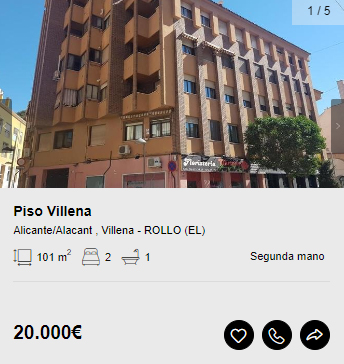 Piso de banco en Villena.