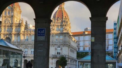 Plaza María Pita en A Coruña, Galicia.