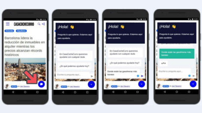 El ChatBot de Casacochecurro.com en funcionamiento.