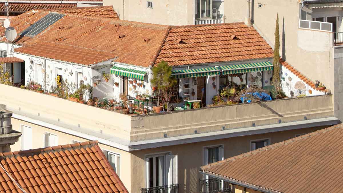Una terraza de una vivienda.