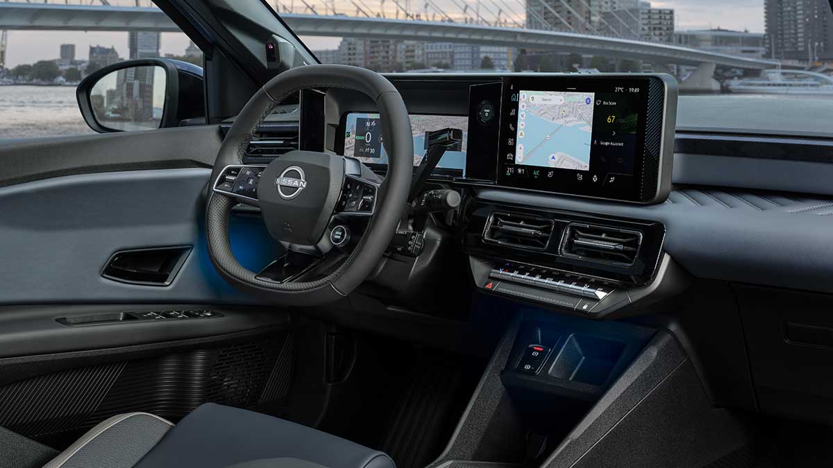 Interior del nuevo MICRA eléctrico.