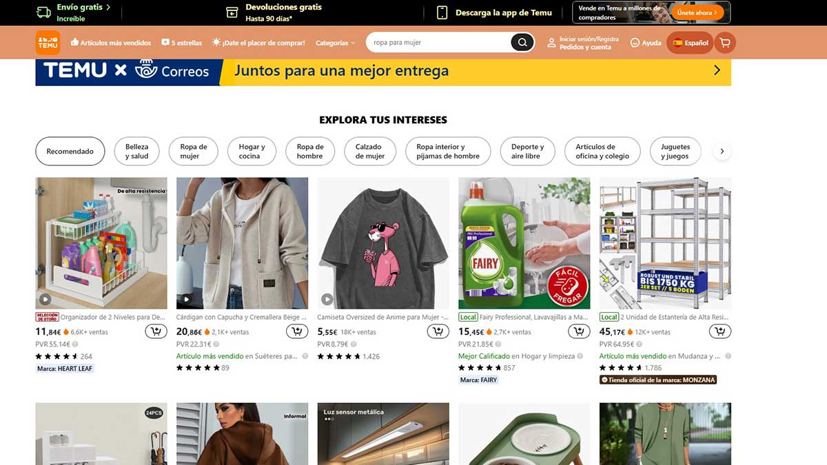 Temu ha recibido una denuncia por un localizador de personas sin consentimiento.