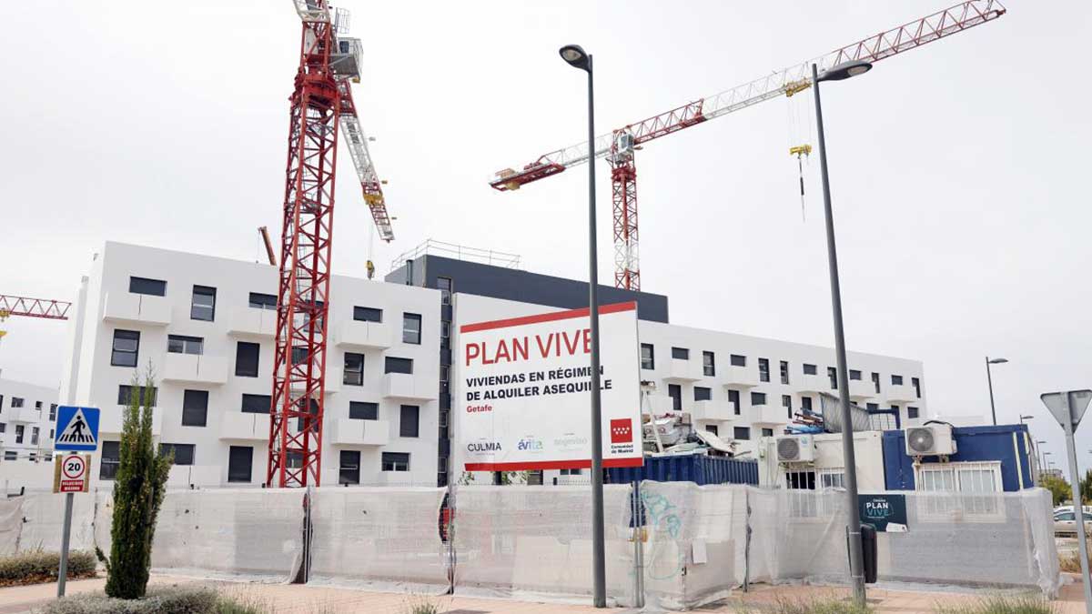 Viviendas en construcción en Madrid.