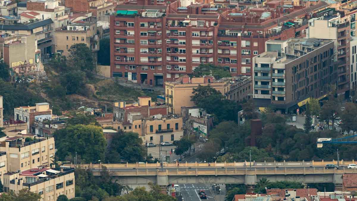 Bloques de pisos en Barcelona.