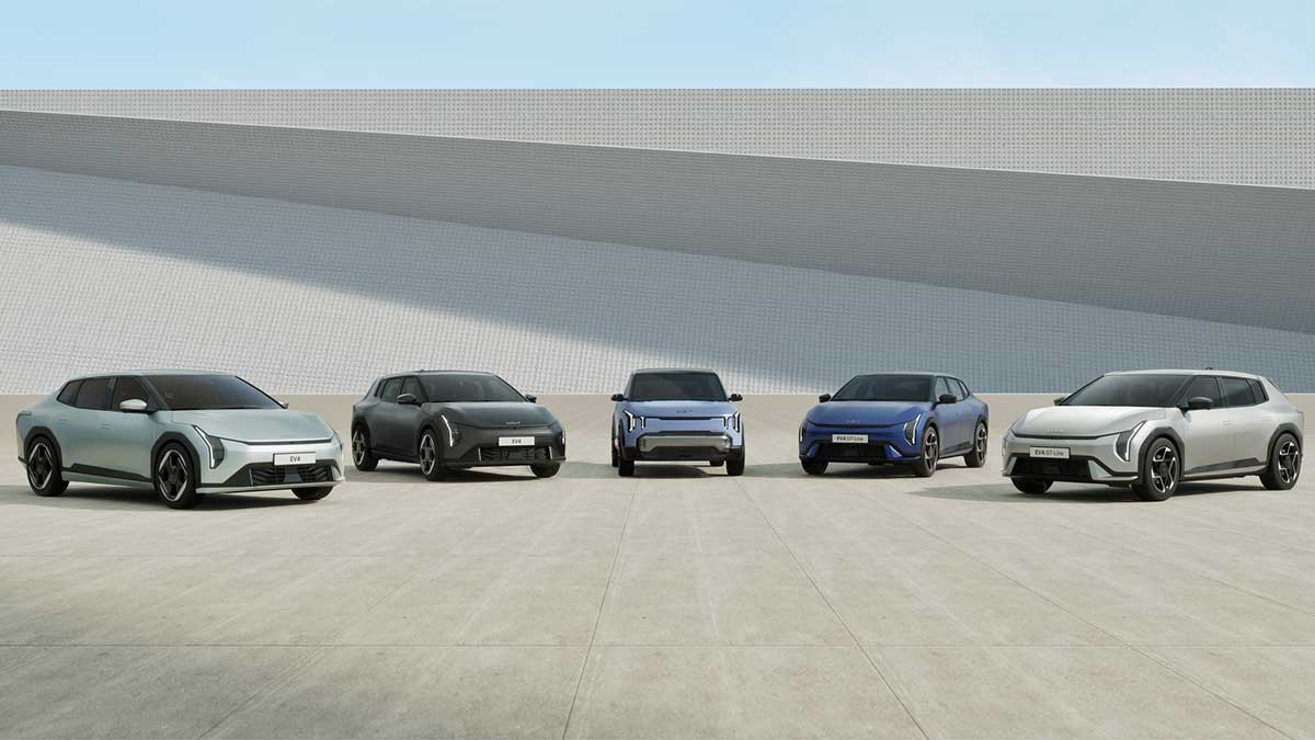 Parte de los modelos de la gama KIA en vehículo eléctrico.