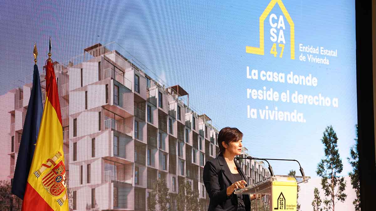 La ministra de Vivienda durante la presentación del nuevo organismo Casa 47 que sustituye al SEPES.