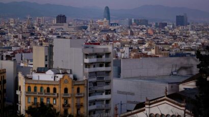 Anochecer en Barcelona.